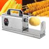 Electric Potato Slicer 3-in-1, Stainless Steel Tower Machine with 3 Blades and Switch Control for Family Kitchen Snacks view 1