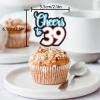 18pcs Blue Glitter Dessert Cupcake Topper Pick for Straight Outta 1986 Legend Since 1986 Theme Decor Supplies Men Happy 39th Birthday Party Decorations view 2