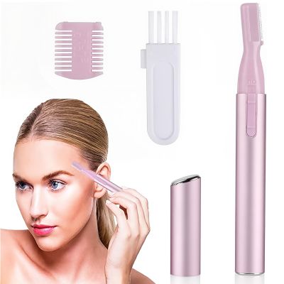1 Pcs Portable Electric Eyebrow Shaper Shaver Trimmer, Painless Eyebrow Hair Removal, Mini Portable Trimmer for Brows, Face, Cheek, Lips, Peach Fuzz