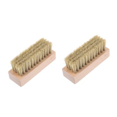 VALICLUD 2pcs Solid Wood Shoe Brush for Shoes Multi-purpose Scrubbing Brush for Clothes Cleaning for Bathroom and Toe Cleaning Random Color