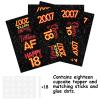 18pcs Red Glitter Dessert Cupcake Topper Pick for Straight Outta 2007 Legend Since 2007 Theme Decor Supplies Men Happy 18th Birthday Party Decorations view 3