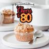 18pcs Red Glitter Dessert Cupcake Topper Pick for Straight Outta 1945 Legend Since 1945 Theme Decor Supplies Men Happy 80th Birthday Party Decorations view 2