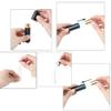 10PCS Nasal Inhaler Tubes for Essential Oils Refillable Nasal Inhaler Tubes Aluminum and Glass (Black) view 4