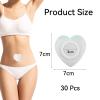 30 Pcs Castor Oil Patches,Self-Adhesive Castor Oilbelly Button Patch,Cloth Heart Highly Absorbent Organic Cover Compress No Wash for Belly Button Small Disposable(Oil Not Included) view 2