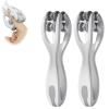 2PCS Double Roller Massager for Hands,Massage Roller Non-Slip Grip Trigger Point Tool for Finger Stress Relief, Stiffness, Tingling (Gray) view 1