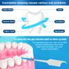 JCF 300 Pieces Interdental Brushes Silicone Dental Floss Sticks Dual-Use Dental Brushes Tooth Gap Brushes Portable Tooth Floss Picks for Braces Oral Cleaning-Blue view 4