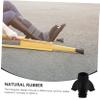SAFIGLE 2pcs Black Rubber Hiking Poles Rubber Feet Triangular Non-Slip Design and Stainless Steel Anti-wear Gasket for Outdoor Walking Poles Protection view 3