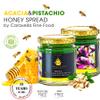 Acacia & Pistachio Honey Spread 250 g Caravella Fine Food | Italian Smooth Creamy Breakfast Delight | Rich Sicilian Pistachio | Spreadable Texture | Perfect for Croissants Pancakes Yogurt Toast Gifts view 3