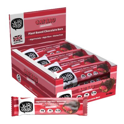 Yubi Bar - Black Forest Gataeu Protein Bars, 12 x 35g