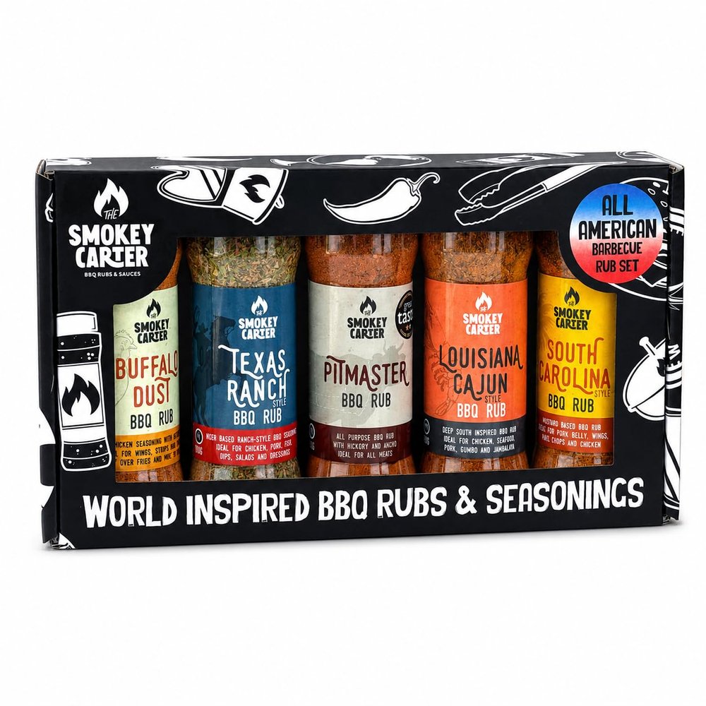 The Smokey Carter All American BBQ Rub Gift Set, 5 x 100g Shakers