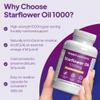 Starflower Oil 1000mg | High Strength Borage Oil Softgels with GLA | 180 Softgels | Cold-Pressed | Made in The UK view 2