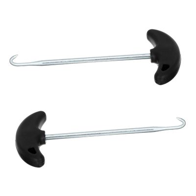 BESTonZON Stainless Steel Portable Shoelace Tighteners 2pcs with Finger Groove Handles for Hockey Skates and Outdoor Activities