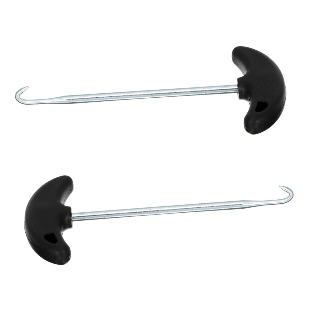 BESTonZON Stainless Steel Portable Shoelace Tighteners 2pcs with Finger Groove Handles for Hockey Skates and Outdoor Activities