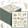 100 Pcs 12 Days of Christmas Napkins 2 Ply Decoupage Winter Holiday Cocktail Paper Napkin 5 x 5 Inch Partridge French Hens Gold Rings Disposable Hand Towel for Christmas Table Party Supplies(Green) view 1