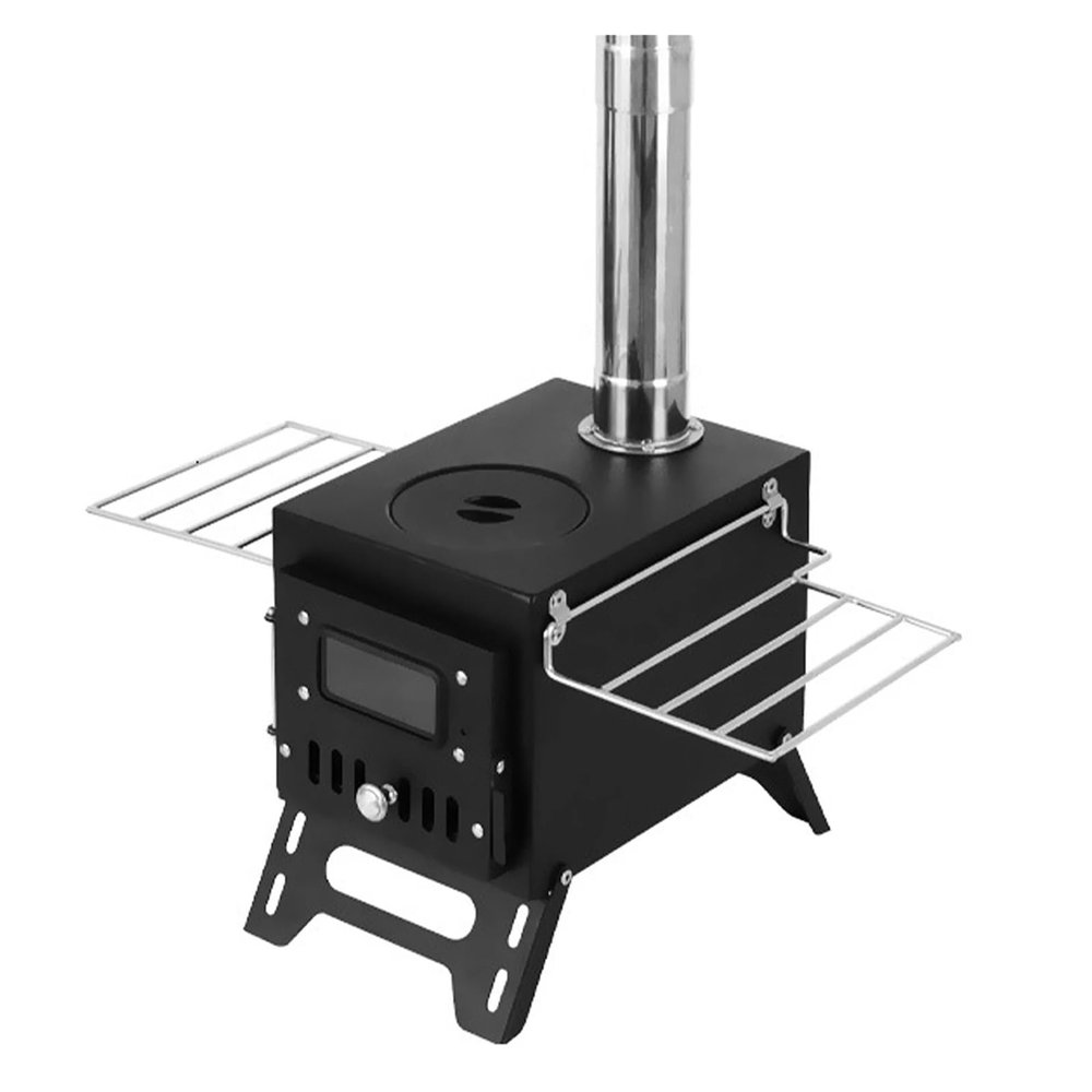 AHIOJEGX Sauna Stoves Outdoor Camping Wood-burning Stove Stainless Steel Foldable Heater Firewood Burner With Tent Fire Window Campfire Cooking Tool