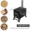 AHIOJEGX Sauna Stoves Outdoor Camping Wood-burning Stove Stainless Steel Foldable Heater Firewood Burner With Tent Fire Window Campfire Cooking Tool view 4