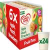 Cow & Gate Baby Food - Apple Peach & Strawberry - Baby, Toddler and Kids Snacks - Fruit Pot Multipack - 6+ Months - 4x100g (24 Pots)