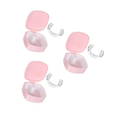 Ipetboom 3pcs Box Portable Retainer Case Retainer Box for Travel Storage Slim Design Pocket Case