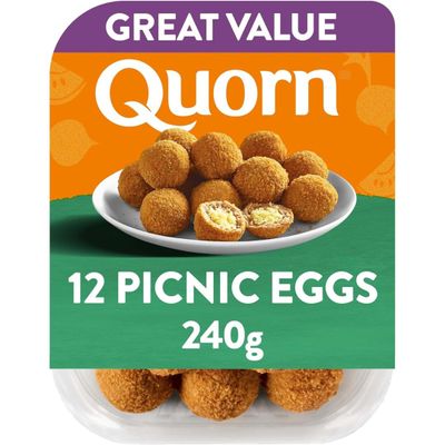 Vegan Picnic Eggs Quorns 240g, Pack of 12 or 36 (1x240g)
