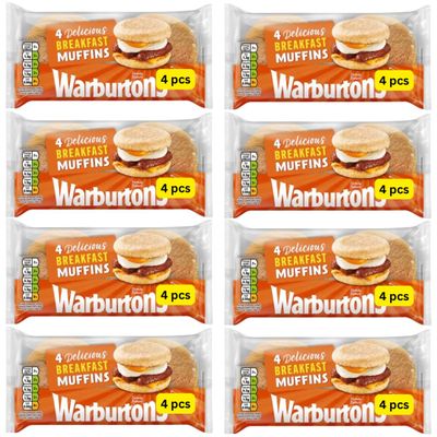 English Breakfast Muffins, Pack of 4 (8 Packs of 4 Muffins)