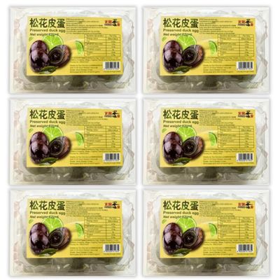 Preserved Century eggs 6pcs, Chinese pickled duck eggs (6 boxes)