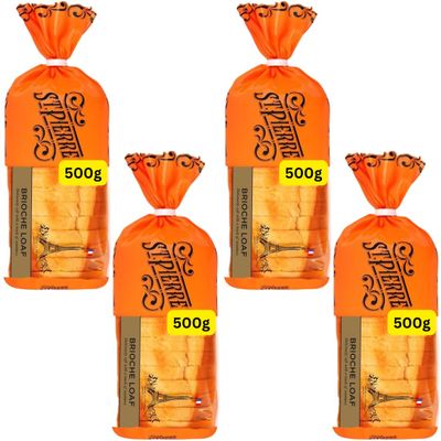 Brioche Loaf St Pierres Pre Sliced 500g (4x500g)