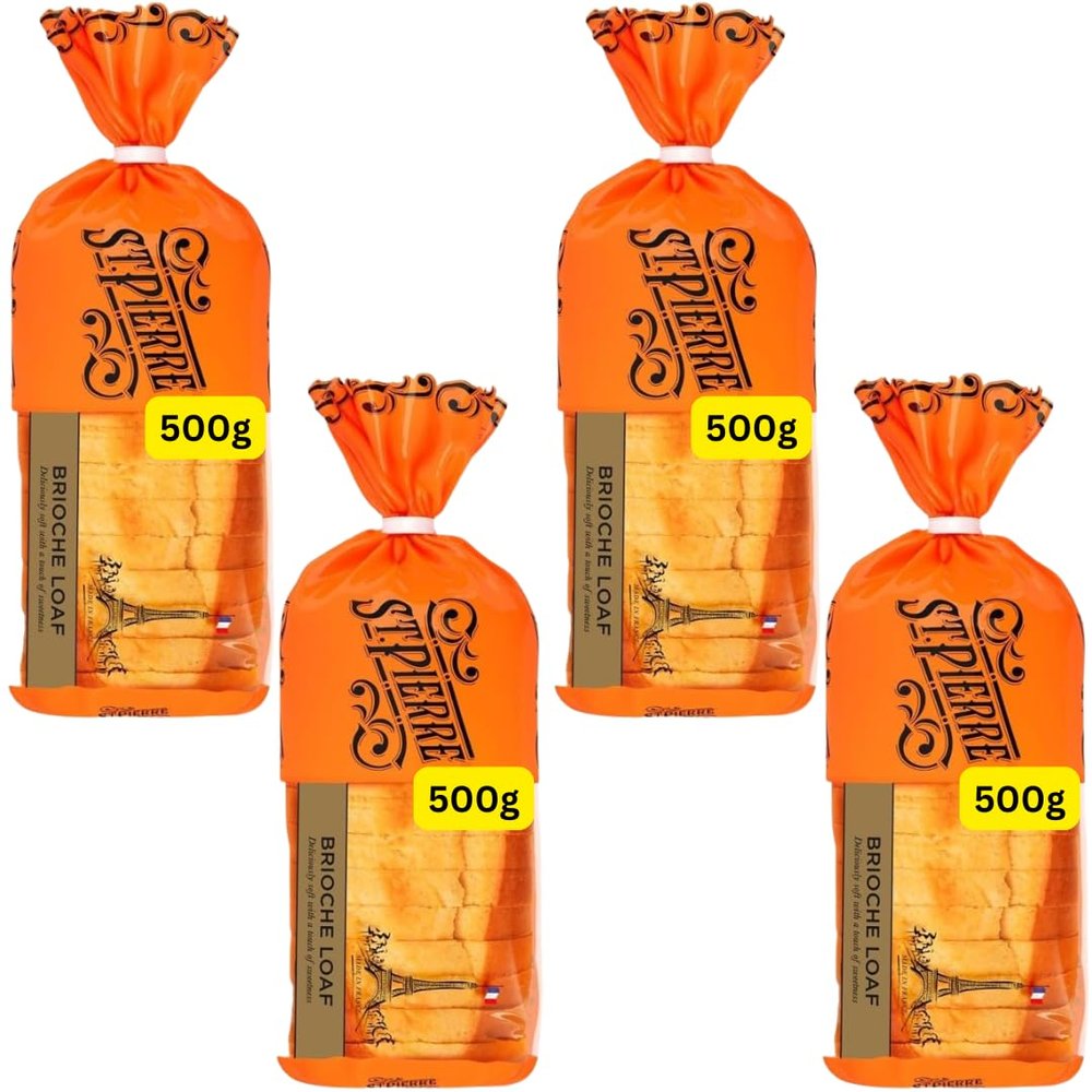 Brioche Loaf St Pierres Pre Sliced 500g (4x500g)
