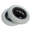 10 Inch Electric Wheelchair Replacement Wheel, Wheelchair Front Wheel Replacement Assembly, Solid PU Tire, Bearing: 12mm/1/2 view 1