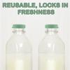 8 Pack Reusable Silicone Replacement Tops, Leakproof Milk Bottle Tops, Perfect Fit for UK Standard Glass Milk Bottles with Lids, Dishwasher Safe Glass Milk Bottle Caps for Daily Use view 3