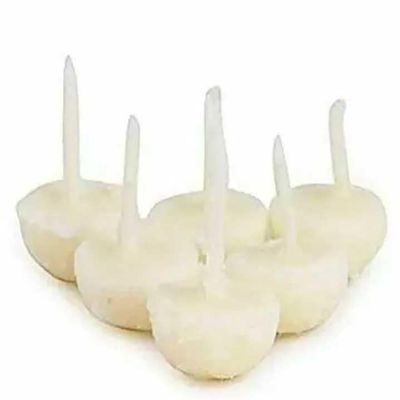 Yuktha Aradhana Pure Ghee Diya with Batti Pack of 50 Pieces Diyas | Pooja Room Items for Home | Pack | Wax Free | Ghee Wicks for Prayers & Special Occasions
