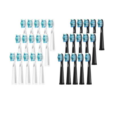 3-30 Electric Toothbrush Replacement Heads Compatible with Fairywill Electric with FW-507/508/551/515/917/959/2011/D1/D3/D7/D8(Whtie 15 Black 15)