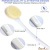 Back Shower Brush with Long Handle (38cm/15) Dual-Sided Exfoliating Body Scrubber for Wet & Dry Brushing Soft Nylon Bristles, Non-Slip PP Handle, Hygienic & Mildew-Resistant Men & Women view 2