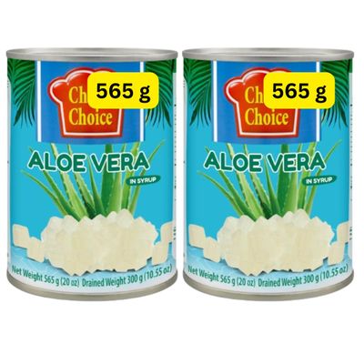 Aloe Vera in Syrup, 565g Tins, Pack of 2 (2x565g)