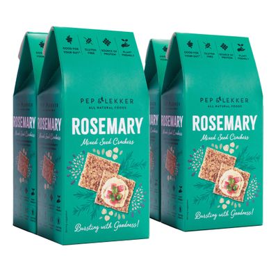 Pep & Lekker Gluten Free Crackers, Rosemary (4 x 110g)