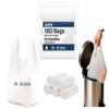 160 Tie Handle Bags, Fits Pedal Bin Liners 15L - 25L, Swing Bin Liners, Waste Bags for Home, Kitchen, Bathroom, White scent free, muti uses (40 bags a roll x 4) view 1