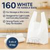 160 Tie Handle Bags, Fits Pedal Bin Liners 15L - 25L, Swing Bin Liners, Waste Bags for Home, Kitchen, Bathroom, White scent free, muti uses (40 bags a roll x 4) view 3