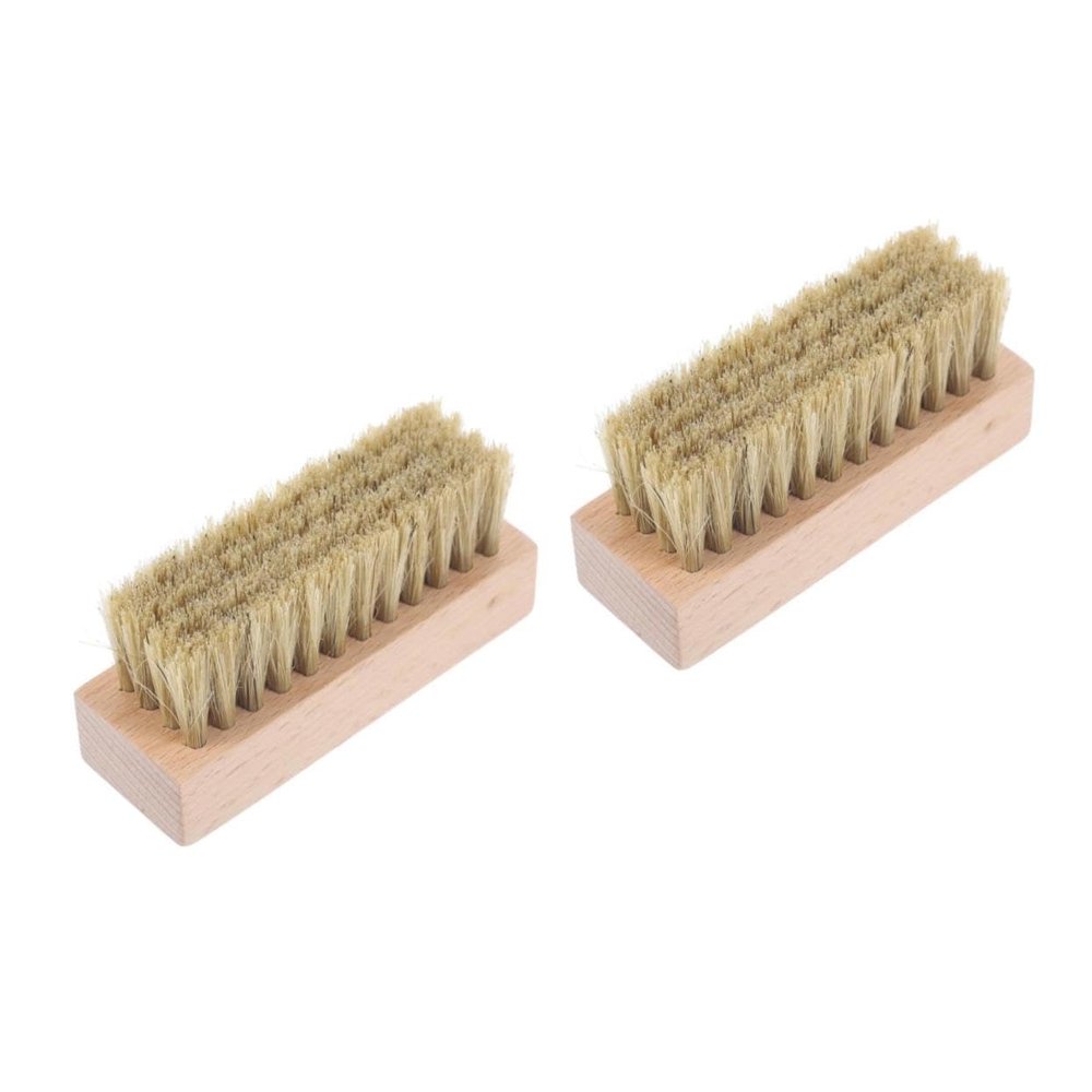 BESTYASH 2pcs Household Wooden Washing Shoes Brush Practical Scrubbing Brush for Shoes Washing Multi-purpose Cleaning Scrubbing Solid Wood Handle Random Color
