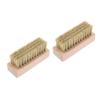 BESTYASH 2pcs Household Wooden Washing Shoes Brush Practical Scrubbing Brush for Shoes Washing Multi-purpose Cleaning Scrubbing Solid Wood Handle Random Color view 1