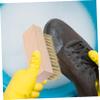 BESTYASH 2pcs Household Wooden Washing Shoes Brush Practical Scrubbing Brush for Shoes Washing Multi-purpose Cleaning Scrubbing Solid Wood Handle Random Color view 2