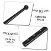 SHERCHPRY 8pcs Handheld Eye Occluder for Test Blind for Ophthalmologists Testing Equipment for Eye Examination Occluder Black Cover Spoon for Therapy view 3
