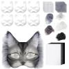 Furry Face Cover | Cat Face Cover Base With Eye Meshes - Kids' Dress-Up Accessories For Christmas Parties Family Friends Cosplay view 1