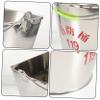SHINEOFI Semi-circular Stainless Steel Fire Bucket Sand Pail with Handle Heat-resistant for Fireplaces and Firefighting Use C02 view 4