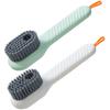 NIYANGLE 2pcs Shoe Scrub Brush with Soap Dispenser Plastic Cleaner Brush for Sneakers and Daily Use Suitable for Adults and Boys and Girls view 1
