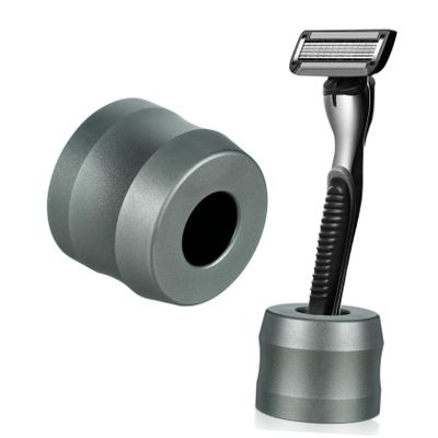 COMPUKAS 1 x Razor Stand for Men, Sturdy Razor Holder with Non-Slip Base, Space-Saving and Practical for Bathroom for Safety Razors