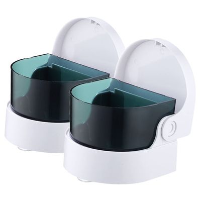 2pcs Jewelry Cleaner Machine Portable Plastic White Vibration Unit