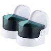 2pcs Jewelry Cleaner Machine Portable Plastic White Vibration Unit view 1