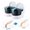 2pcs Jewelry Cleaner Machine Portable Plastic White Vibration Unit view 3