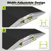 Nuvium 27.6"L1.6"H Bridge Threshold Ramps for Doorways, Fits 2.85.1" Wide Thresholds with Adjustable Support Bars, Non-Slip Aluminum Wheelchair Ramps for Home Steps, Sliding Door Ramp for Wheelchair view 3