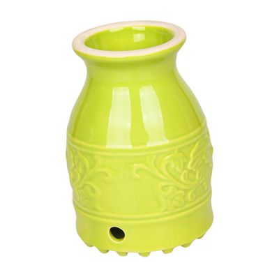 Green Ceramic Moxibustion Pot Massage Tool with Ventilation Holes