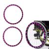 20/22/24inch Silicone Wheelchair Push Rim Covers, 1 Pair, Non-Slip Wear-Resistant Hand Push Cover, Wheelchair Handrim Covers, Improve Grip and Traction,Purple Black-20in view 1